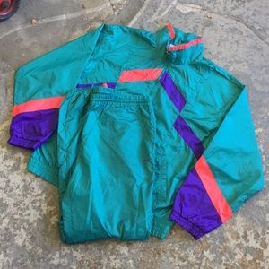 Vintage 80s 90s Fila Track Suit Warm Up Set VTG
